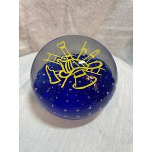Rare Millville‎ Art Glass Paperweight - Firefighting